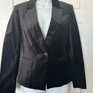 White House Black Market Classic Black Velvet Women's Blazer Size:4